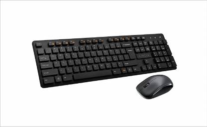 Circle Rover A7 Wireless Combo Keyboard & Mouse Set Deskset, Uv Prined Keycaps / 12 Multimedia Hotkeys, Fn+(F1 To F12) - White Wireless Standard Multi-device Keyboard