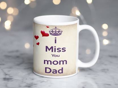 Vrantikar I MIss You Mom Dad Printed Ceramic Coffee Mug