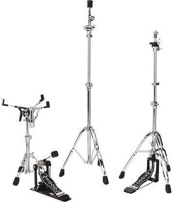 Dw Drumset Hardware Pack with 3300 Snare Drum Stand 3500 Hi-Hat Stand 3700 Boom Cymbal Stand and 3000 Single Bass Drum Pedal Snare Stand