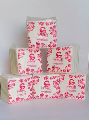 Gamisoft Paper Napkin pack of 6 White Paper Napkins