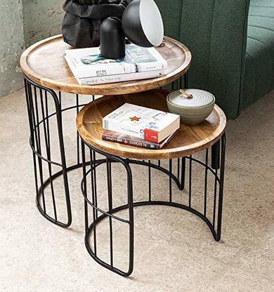 PRITI PRITI Adele Black Metal Nesting Table
