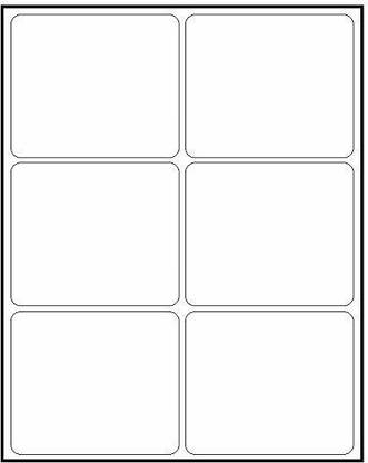 First Click self Adhesive 6 Lbel in 1 A4 Sheet Pack of 100 Sheets (600 Label) Paper Label