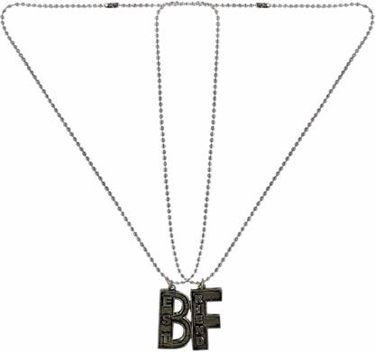 One Personal Care Best Friend Inspired Puzzle/Split Pendant, With Solid Ball Bead Chain, Gift Collection Stainless Steel Locket