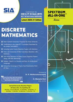 Discrete Mathematics, BE/B.Tech III-Sem (CSE & IT) R17, Anna University, Latest 2020-21 Edition