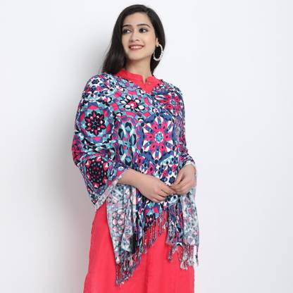 Wicked stitch Printed Cotton Viscose Blend Women Scarf