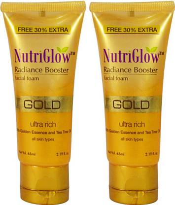 NutriGlow Gold Radiance Booster Foam 65ml(Pack Of 2) Face Wash