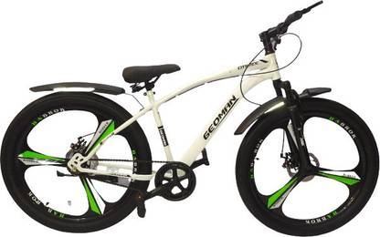 Geoman Mountain 3 Spoke Alloy Wheel 26T Bicycle Front Shocker Dual Disc Brake Cycle 26 T (inch) Mountain/Hardtail Cycle