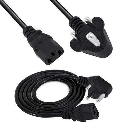 BIGGEAR Power Cord 3 m (Pack of 1) 3Mtr- 3 Pin Desktop Power Cord Cable for Computer, Monitor, Printer, UPS, PC SMPS