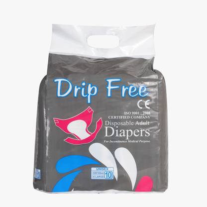 Drip Free PARAMOUNT ADULT DIAPER ,SIZE-XLARGE ,PACK OF 1 (10PCS),WAIST SIZE-50"-67"INCHES Adult Diapers - XL