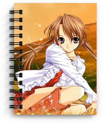 DI-KRAFT Anime Printed Regular Notebook Diary A5 Diary Unruled 160 Pages