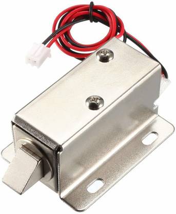 Super Debug 12V DC Lock Tongue Iron Luggage Electric Solenoid Assembly for Auto Door Locking Electronic Components Electronic Hobby Kit