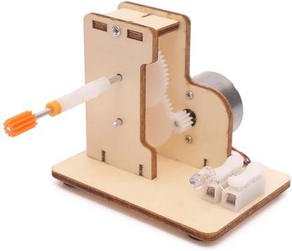 KitsGuru DIY wooden Hand Generator Physical Learning Toy Science Educational Electronic Hobby Kit