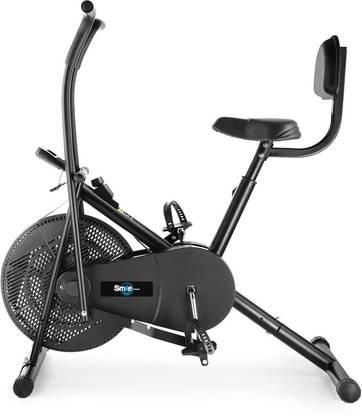 Smile Fitness Air Bike Fitness Exercise Cycle Moving Handles Exercise bike with back support Dual-Action Stationary Exercise Bike