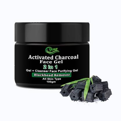 QUAT Activate Charcoal Face Gel 2 in 1 Gel plus Cleanser Face Purifying Gel