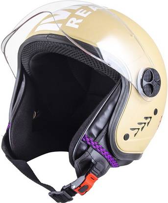 4U SUPREME Half Face ISI Marked 100% ABS with Unbreakable Visor Bike Helmet Motorbike Helmet