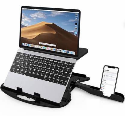STRIFF Adjustable Laptop Stand, Ventilated, Portable, Foldable with Phone Stand Laptop Stand