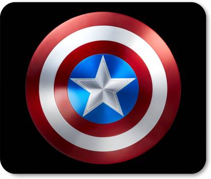 PrintMall Captain america shield designer mouse pad Non Slip Base Mousepad