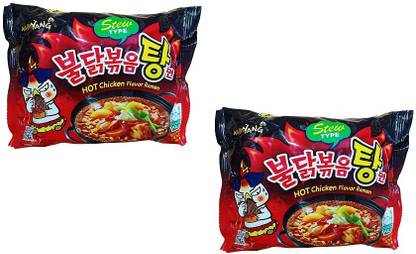 Samyang Stew Type Fire Chicken Buldak-145X2 (Pack of 2) (Imported) Instant Noodles Non-vegetarian
