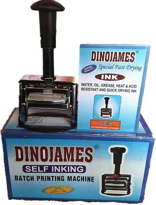 dinojames Batch Printing Machine 2mm (S-555) Label Stamping Machine