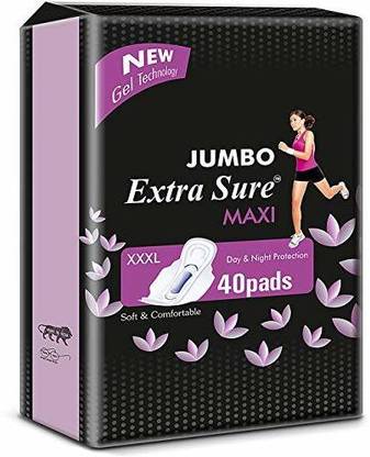 Extra Sure Pack of 40 Pads Pantiliners Sanitary Pad