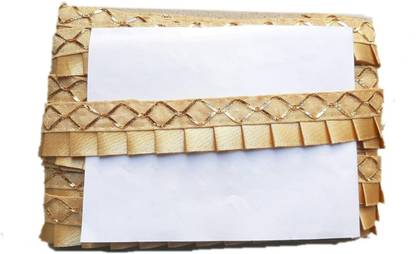MARUTI KRUPA ENTERPRISE MAKE BEIGE COLOR 9 METER LENGTH RUFFLED Cotton Blend Saree Falls