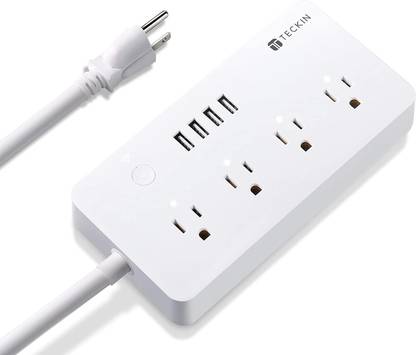 Teckin Smart Power Strip WiFi Power Bar 3.28ft Extension Cord Compatible with Alexa,Google Home, Surge Protector with 4 USB Charging Ports and Smart AC Plugs for Multi Outlets