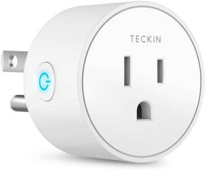 Teckin Plug Mini Outlet Compatible with Amazon Alexa and Google Assistant, WiFi Enabled Remote Control Smart Socket with Timer Function, No Hub Required,White, 1 Pack