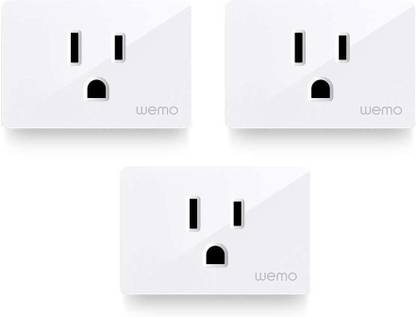 WeMo Simple Setup Smart Outlet for Smart Home, Control Lights and Devices Remotely Works w/ Al_exa, Google Assistant, Ap_ple HomeKit PC3
