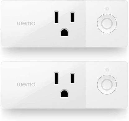 WeMo 43K-720-0224R Mini Smart Plug Compatible with Ale_xa, Google Assistant & Ap_ple HomeKit(F7C063-CC), 2-pack