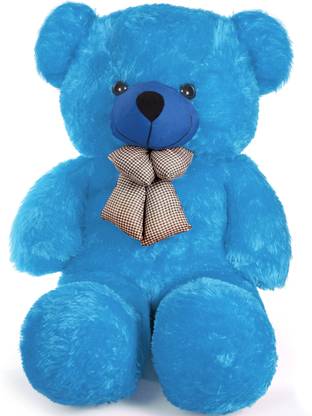 BRITT TEDDYBEAR Soft And Plush 2 Feet Blue Color Standing Foot Paw Printed Blue Teddy Bear Stuffed Toy - 60 Cm - 60 cm Blue  - 60 cm