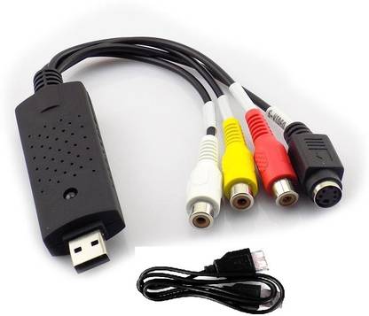 AVB  TV-out Cable Special USB 2.0 Easycap Easier Cap 4 Channel DC60-008 Tv Dvd Vhs Video Adapter Capture Card Audio Av Capture Support Windows Xp/7/Vista 32 Win 10- Video And Audio Capturing Device directly from TV