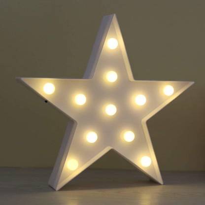 Brightlance Star Shape LED Light Wall Décor Battery Operated (Warm White) Night Lamp
