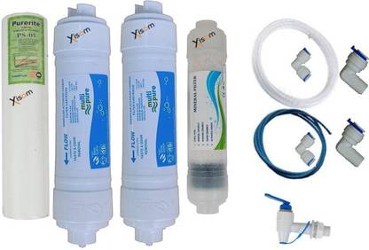 Xisom Original Multi-Pure Carbon/Sediment Filters Set With Elbow +9"Mineral +Tap+Spun+Pipe Used In All Type Of R.o Water Purifier Solid Filter Cartridge