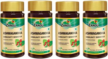 ZANDU Ashwagandha IMMUNITY BOOSTER (Pack of 4, 4*60 Tablets)