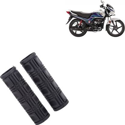 Rhtdm Anti Slip Motorcycle Grip Cover 7/8 Inch Handle Grip Rectangular Emboss Black ForSplendor NXG_HB321 Handle Bar Grip For Hero Splendor NXG