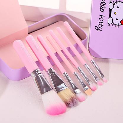 JOTKAPARKASH PINK HELLO KITTY BRUSH SET( PACK OF 7) BRUSHES