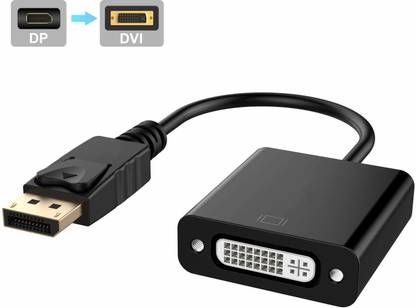Readytech DVI Cable 0.1 m DisplayPort(DP) Male to DVI Female Cable Adapter for PC Laptops, hp, dell, lenovo, windows - ITS NOT HDMI to DVI USB to DVI Adapter ITS ONLY - DisplayPort(DP) Male to DVI Female Cable Adapter