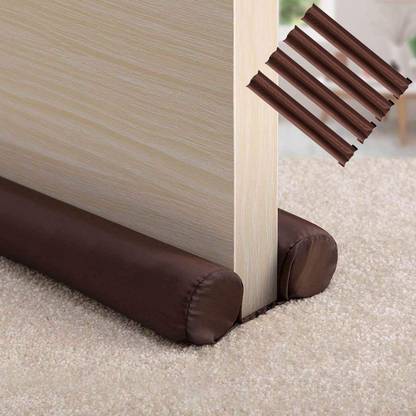 7 Season's Under Door Draft Stopper-Twin Door Draft Blocker Guard, Double Sided,Machine-Washable Brown- 36" Inches, Pack of 4 Under Door Draft Stopper-Twin Door Draft Blocker Guard, Double Sided,Machine-Washable Brown- 36" Inches, Pack of 4 Floor Mounted Door Stopper
