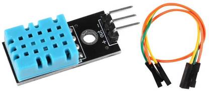 Robotly DHT11 Temperature Humidity Sensor Module Digital Temperature Humidity Sensor 3.3V-5V with Wires for Arduino Raspberry Pi (1pc) Electronic Components Electronic Hobby Kit