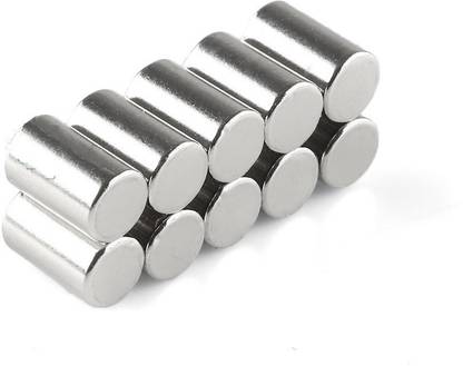 ART IFACT 20 Pieces of 6mm x 10mm Neodymium Magnets - N52 Disc / Cylindrical magnets - Rare Earth NdfeB Fridge Magnet, Multipurpose Office Magnets, Magnetic Paper Holder Pack of 20