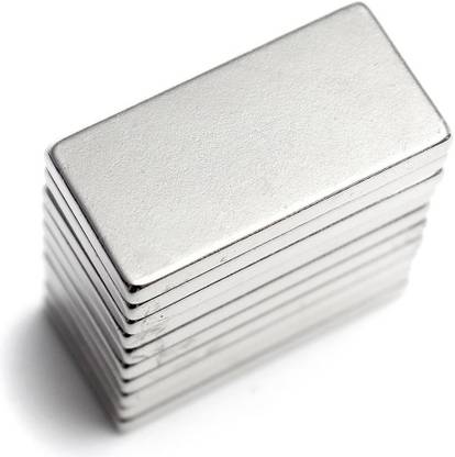 ART IFACT 10 Pieces of 25mm x 12mm x 2mm Neodymium Magnets - N52 Rectangular Magnets - Rare Earth NdfeB Magnets - For DIY, School Project or Commercial Usage Fridge Magnet, Multipurpose Office Magnets, Magnetic Paper Holder Pack of 10