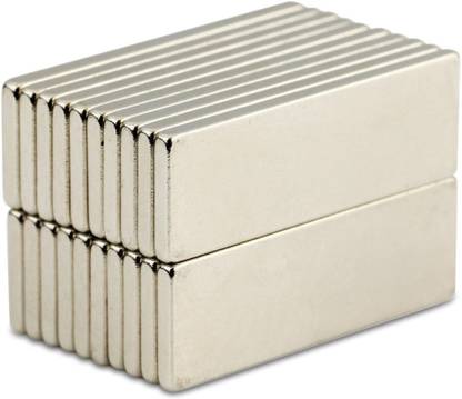 ART IFACT 20 Pieces of 30mm x 10mm x 2mm Neodymium Magnets - N52 Rectangular Magnets - Rare Earth NdfeB Magnets - For DIY, School Project or Commercial Usage Fridge Magnet, Multipurpose Office Magnets, Magnetic Paper Holder Pack of 20