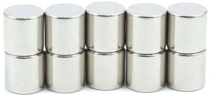 ART IFACT 10 Pieces of 10mm x 10mm Neodymium Magnets - N52 Disc / Cylindrical magnets - Rare Earth NdfeB Fridge Magnet, Multipurpose Office Magnets, Magnetic Paper Holder Pack of 10