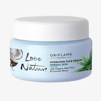 Oriflame Sweden love nature hydrating face cream normal skin with aloe vera & coconut water