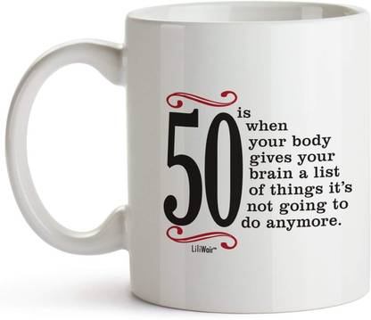 Pepronica 50th Birthday Gifts for Women Fifty Years Old Men Gift Happy Funny 50 Mens Womens Womans Wifes Female Man Ceramic Coffee Mug