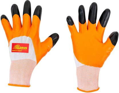 Globus GT-GLOVES-ORANGE Latex  Safety Gloves