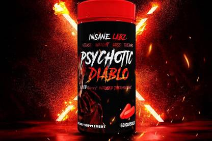 insane labz PSYCHOTIC DIABLO INTENSE FAT BURNER FOR WEIGHT LOSS AND STUBBORN BELLY FAT