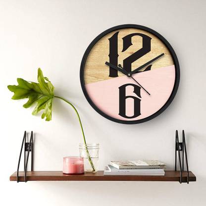 Bright Orange Analog 30 cm X 30 cm Wall Clock