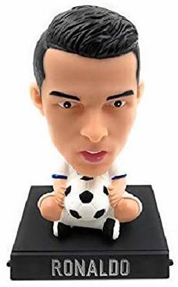 ToyTreasure Cristiano Ronaldo Bobblehead + Mobile Holder, Car Dashboard Phone Holder, Action Figure, Football Fans, Car Decoration