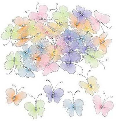 Fun Express Nylon Butterflies (Bulk Set Of 36) Crafts And Scrap Booking Supplies